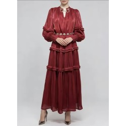 Rochie SUPERPREMIUM silky luxury wine