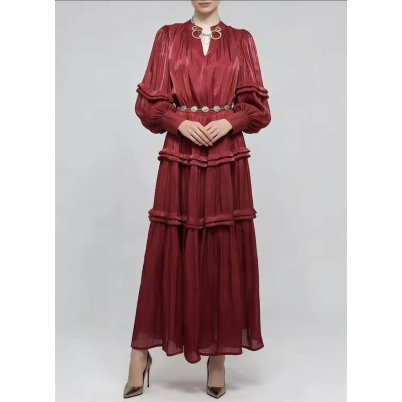 Rochie SUPERPREMIUM silky luxury wine