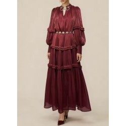 Rochie SUPERPREMIUM silky luxury wine