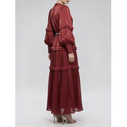 Rochie SUPERPREMIUM silky luxury wine
