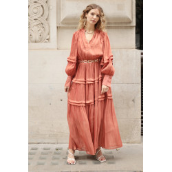 Rochie SUPERPREMIUM silky orange caramel