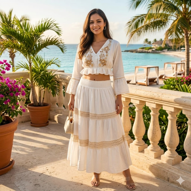 Compleu BOHO Manvi White