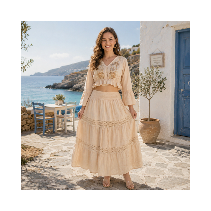 Compleu BOHO Manvi Roze