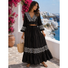 Compleu BOHO Manvi Lace Flowers Black