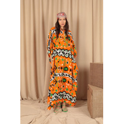 Rochie caftan Happy orange...