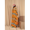 Rochie caftan Happy orange vascoza marime mare