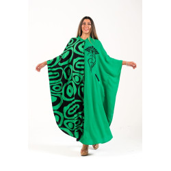 Rochie caftan vascoza marime mare Verde