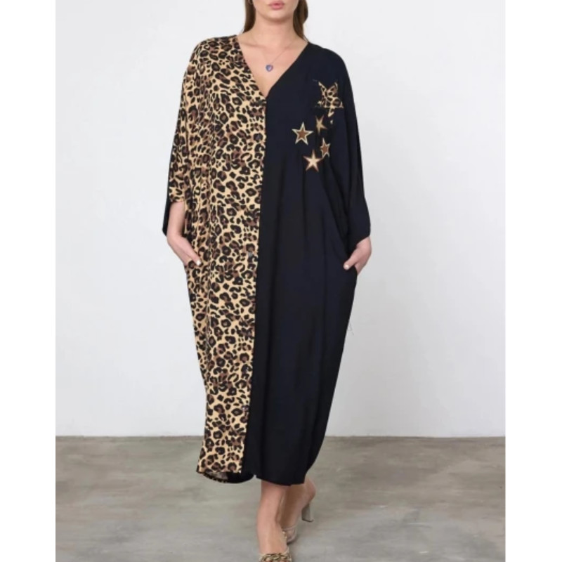 Rochie caftan marime mare Star wild