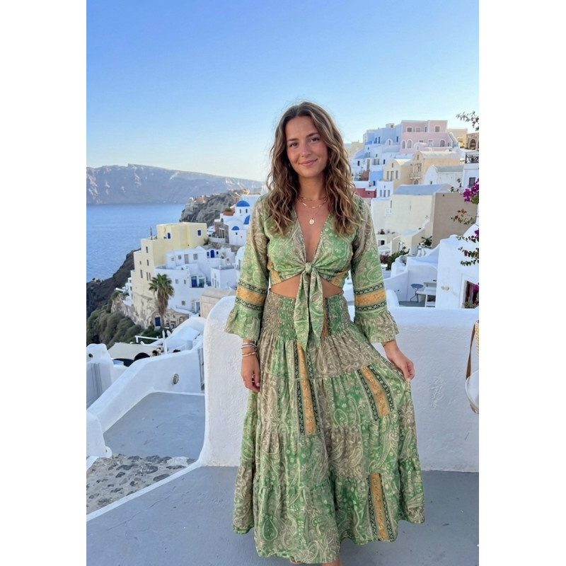 Compleu BOHO Green Seda