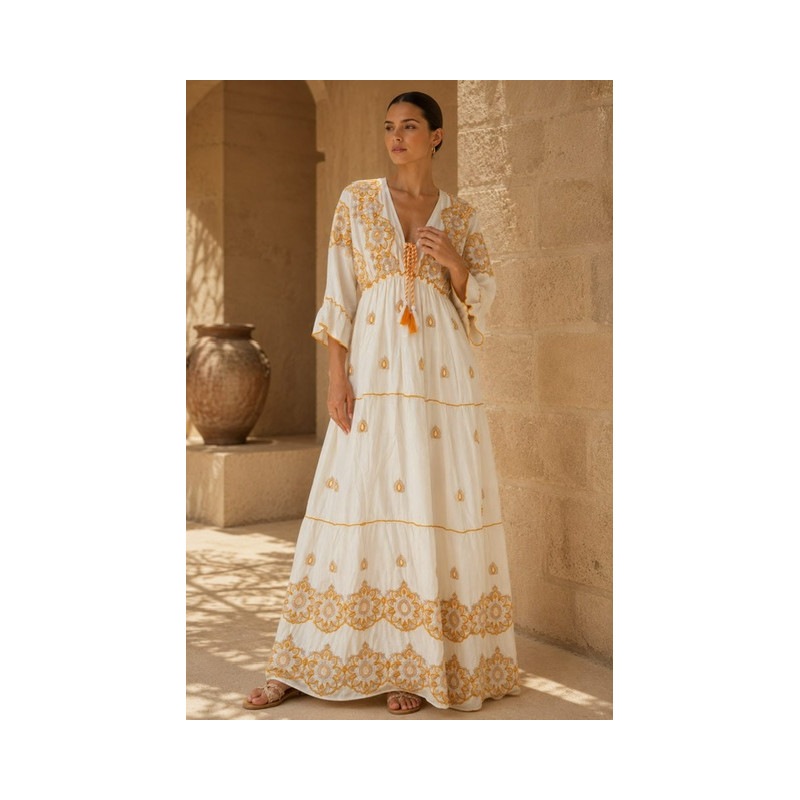Rochie BOHO Espagnia Carmen White