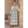 Rochie BOHO Espagnia Suprema White & Green