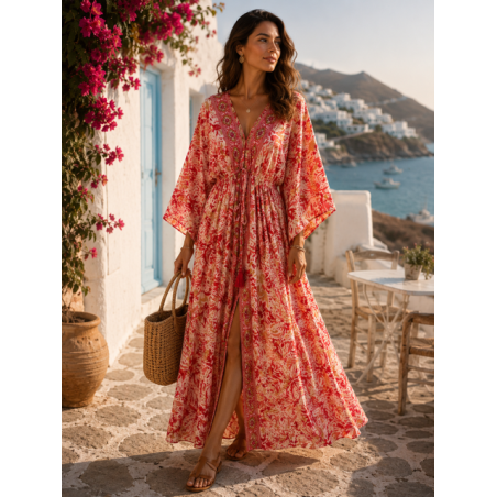 Rochie Boho ArtSilk Emma Red Shades