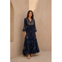 Rochie BOHO Manvi Navy cu...