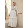 Rochie BOHO Espagnia ALBA cu aplicatii aurii