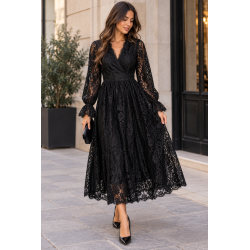 ROCHIE BELLA NEAGRA CU DANTELA