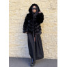 Haina din blana artificiala fluffy foxy cu gluga