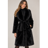 Haina din blana artificiala Elegancia Long Black