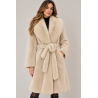 Haina din blana artificiala Elegancia Long Beige