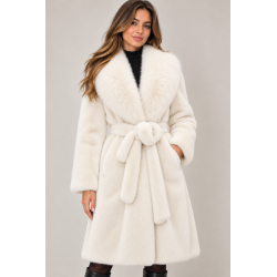 Haina din blana artificiala Elegancia Long White
