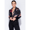 Body satin flowers black