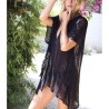 Bikini  Cover up Dress Crosetat Alb