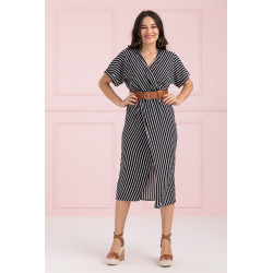 Rochie cu dungi petrecuta