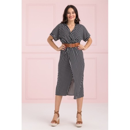 Rochie cu dungi petrecuta