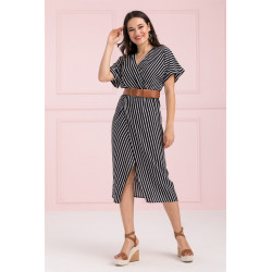 Rochie cu dungi petrecuta