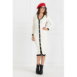 Rochie cu nasturi de sidef