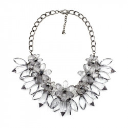 Colier statement flowers -...