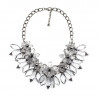 Colier statement flowers - acrylic grey