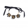 Colier new fashion flowers black