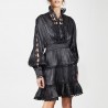 Rochie satinata cu dantela