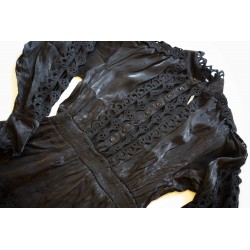 Rochie satinata cu dantela
