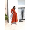 Rochie camasa maxi caramizie