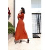 Rochie camasa maxi caramizie